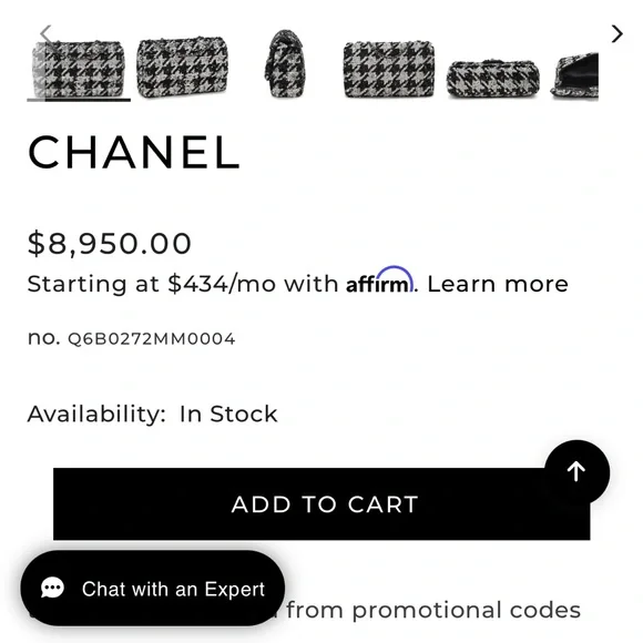 CHANEL BLACK & SILVER SEQUIN HOUNDSTOOTH HALF FLAP MEDIUM - Picture 10 of 10